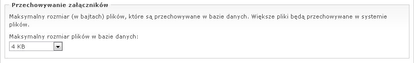 Przechowywanie załączników
